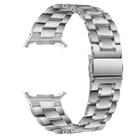 For Samsung Galaxy Watch8 / Watch8 Classic Five Beads Stainless Steel Metal Watch Band(Silver) - 2