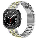 For Samsung Galaxy Watch8 / Watch8 Classic Five Beads Stainless Steel Metal Watch Band(Silver Gold) - 1