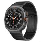 For Samsung Galaxy Watch Ultra 47mm One Bead Side Slide Quick Release Buckle Titanium Alloy Watch Band(Black) - 1