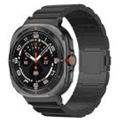 For Samsung Galaxy Watch Ultra 47mm One Beads Magnetic Buckle Titanium Alloy Watch Band(Black) - 1