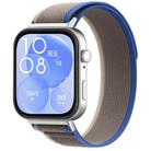 For Huawei Watch Fit3 / Fit4 / Fit4 Pro xDfind Nylon Loop Sport Watch Band(Blue Grey) - 1