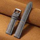 14mm xDfind Retro Crazy Horse Texture Leather Watch Band(Grey) - 2