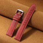 14mm xDfind Retro Crazy Horse Texture Leather Watch Band(Red) - 2