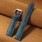 18mm xDfind Retro Crazy Horse Texture Leather Watch Band(Blue) - 2