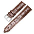 14mm xDfind Bamboo Texture Pin Buckle Leather Watch Band(Brown) - 1