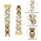 20mm xDfind Small Twist Diamond Metal Watch Band(Gold) - 3