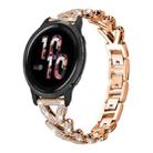 20mm For Garmin Venu / Venu 2 / Sq / Sq2 xDfind Small Twist Diamond Metal Watch Band(Rose Gold) - 1