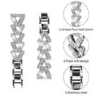 20mm For Xiaomi Haylou RS4 Plus LS11 / LS12 xDfind Small Twist Diamond Metal Watch Band(Silver) - 3