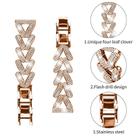 20mm For Xiaomi Haylou RS4 Plus LS11 / LS12 xDfind Small Twist Diamond Metal Watch Band(Rose Gold) - 3