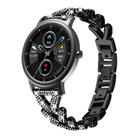 20mm For Xiaomi Mibro Air / Mibro Lite xDfind Small Twist Diamond Metal Watch Band(Black) - 1