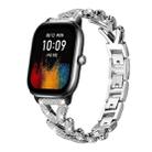 20mm For Amazfit GTS4 Mini/3/2 /2e/2 Mini xDfind Small Twist Diamond Metal Watch Band(Silver) - 1