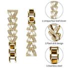 20mm For Amazfit GTS4 Mini/3/2 /2e/2 Mini xDfind Small Twist Diamond Metal Watch Band(Gold) - 3