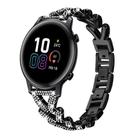20mm For Honor Watch SE / Magic Watch2 42mm xDfind Small Twist Diamond Metal Watch Band(Black) - 1