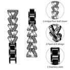 20mm For Honor Watch SE / Magic Watch2 42mm xDfind Small Twist Diamond Metal Watch Band(Black) - 3