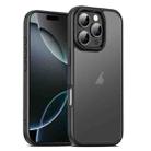 For iPhone 16 Pro iPAKY Bright Color Frosted Series Shockproof PC+TPU Phone Case(Black) - 1