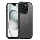 For iPhone 15 Plus iPAKY Bright Color Frosted Series Shockproof PC+TPU Phone Case(Black) - 1
