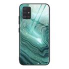 For Samsung Galaxy A51 Marble Pattern Glass Protective Case(DL02) - 1