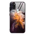 For Samsung Galaxy A21s Marble Pattern Glass Protective Case(DL01) - 1