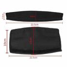 Elastic Cotton Cloth Headband Protective Cover, Size:Curved 22.5x13x10cm(Black) - 2