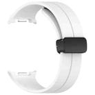 For Samsung Galaxy Watch 8 / 8 Classic xDfind Fold Black Buckle Magnetic Silicone Watch Band(Silver) - 2