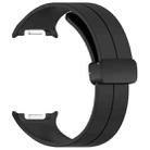 For Samsung Galaxy Watch 8 / 8 Classic xDfind Fold Black Buckle Magnetic Silicone Watch Band(Black) - 2