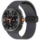 For Samsung Galaxy Watch 8 / 8 Classic xDfind Fold Black Buckle Magnetic Silicone Watch Band(Grey) - 1