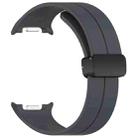 For Samsung Galaxy Watch 8 / 8 Classic xDfind Fold Black Buckle Magnetic Silicone Watch Band(Grey) - 2