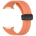 For Samsung Galaxy Watch 8 / 8 Classic xDfind Fold Black Buckle Magnetic Silicone Watch Band(Orange) - 2