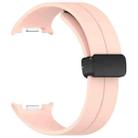 For Samsung Galaxy Watch 8 / 8 Classic xDfind Fold Black Buckle Magnetic Silicone Watch Band(Pink) - 2