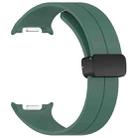 For Samsung Galaxy Watch 8 / 8 Classic xDfind Fold Black Buckle Magnetic Silicone Watch Band(Dark Green) - 2