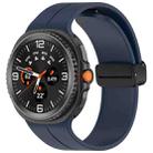 For Samsung Galaxy Watch 8 / 8 Classic xDfind Fold Black Buckle Magnetic Silicone Watch Band(Midnight Blue) - 1