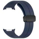 For Samsung Galaxy Watch 8 / 8 Classic xDfind Fold Black Buckle Magnetic Silicone Watch Band(Midnight Blue) - 2
