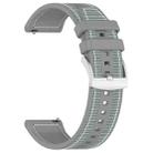 20mm xDfind Hybrid Nylon Braid Silicone Watch Band(Grey) - 2