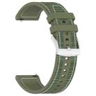 22mm xDfind Hybrid Nylon Braid Silicone Watch Band(Green) - 2