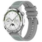 22mm xDfind Hybrid Nylon Braid Silicone Watch Band(Grey) - 1