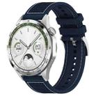22mm xDfind Hybrid Nylon Braid Silicone Watch Band(Midnight Blue) - 1