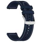 22mm xDfind Hybrid Nylon Braid Silicone Watch Band(Midnight Blue) - 2