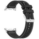 For Samsung Galaxy Watch 8 / 8 Classic 22mm xDfind Hybrid Nylon Braid Silicone Watch Band(Black) - 2