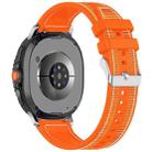 For Samsung Galaxy Watch 8 / 8 Classic 22mm xDfind Hybrid Nylon Braid Silicone Watch Band(Orange) - 1