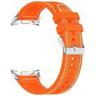 For Samsung Galaxy Watch 8 / 8 Classic 22mm xDfind Hybrid Nylon Braid Silicone Watch Band(Orange) - 2