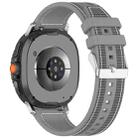 For Samsung Galaxy Watch 8 / 8 Classic 22mm xDfind Hybrid Nylon Braid Silicone Watch Band(Grey) - 1