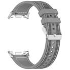 For Samsung Galaxy Watch 8 / 8 Classic 22mm xDfind Hybrid Nylon Braid Silicone Watch Band(Grey) - 2
