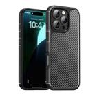 For iPhone 16 Pro Max iPAKY Pioneer Series Carbon Fiber PC+TPU Phone Case(Black) - 1