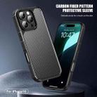 For iPhone 16 iPAKY Pioneer Series Carbon Fiber PC+TPU Phone Case(Black) - 2