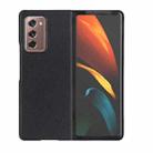 For Samsung Galaxy Z Fold2 5G Cross Texture PU Shockproof Protective Case(Black) - 1