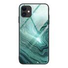 For iPhone 12 mini Marble Pattern Glass Protective Case(DL02) - 1