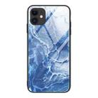 For iPhone 12 mini Marble Pattern Glass Protective Case(DL03) - 1