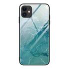 For iPhone 12 mini Marble Pattern Glass Protective Case(DL04) - 1