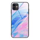 For iPhone 12 mini Marble Pattern Glass Protective Case(DL05) - 1