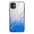 For iPhone 12 mini Marble Pattern Glass Protective Case(DL07) - 1